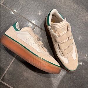 adidas Cream and Green Women's Sneakers